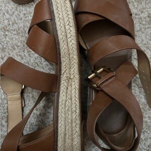 Michael Kors Tan Leather Espadrilles